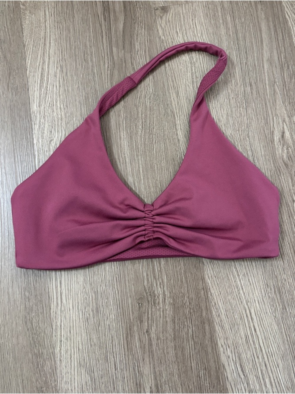 Crop Shop Boutique Mauve Ruched Halter Bralette